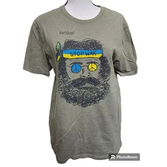 Karlskopf STOP WAR Hippie T-Shirt Size Small - Picture 1 of 6